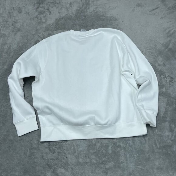 Nike Mens White Crewneck Sweatshirt XL *flaw*  a1124 - Picture 6 of 7
